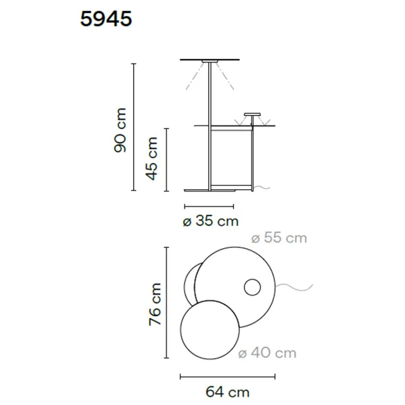 Lampada a sospensione Vibia Flat 5945