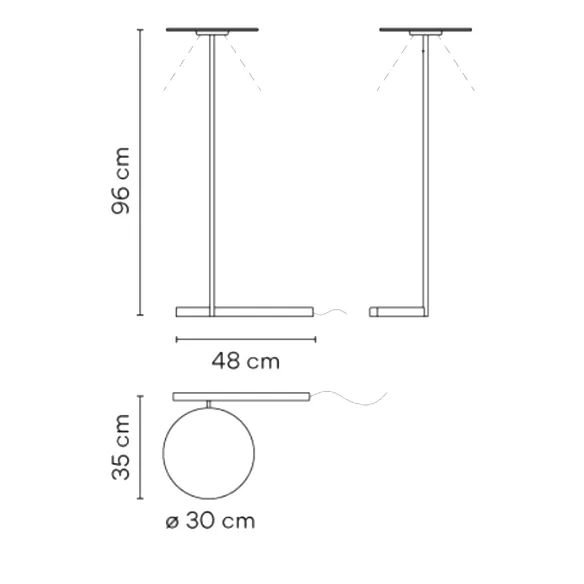 Erdungslampe Vibia Flat 5957