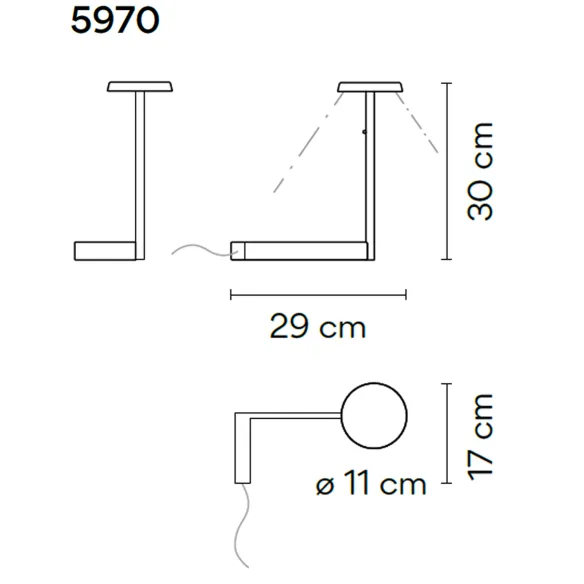 Lámpara de mesa Vibia Flat 5970