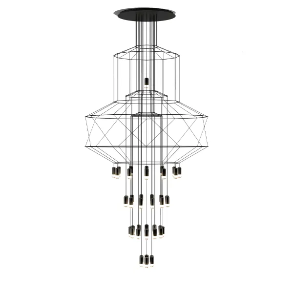 Lampada a Sospensione Vibia wireflowChandelier 0374