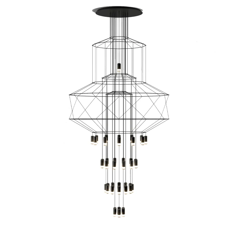 Lampada a Sospensione Vibia wireflowChandelier 0374