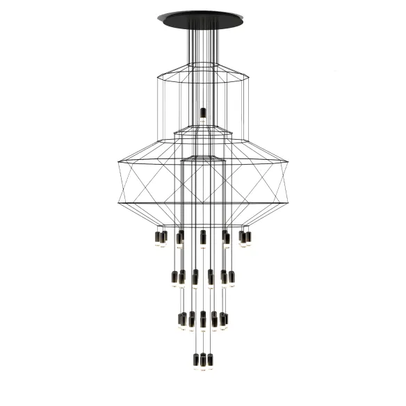 Lamp Suspension Vibia wireflowChandelier 0374
