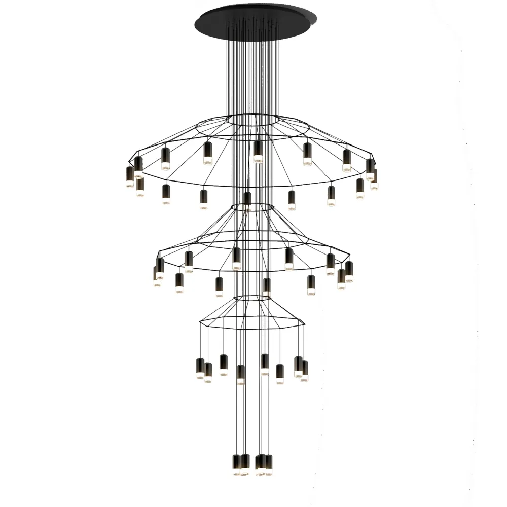 Lampe Suspension Vibia wireflowChandelier 0378