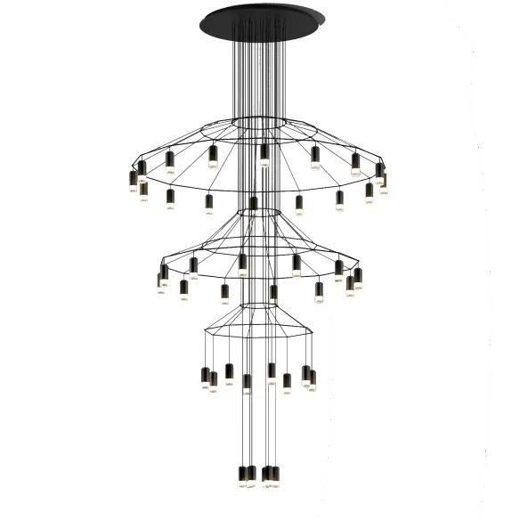 Lampe Suspension Vibia wireflowChandelier 0378