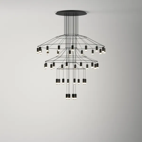 Lampe Suspension Vibia wireflowChandelier 0376 2