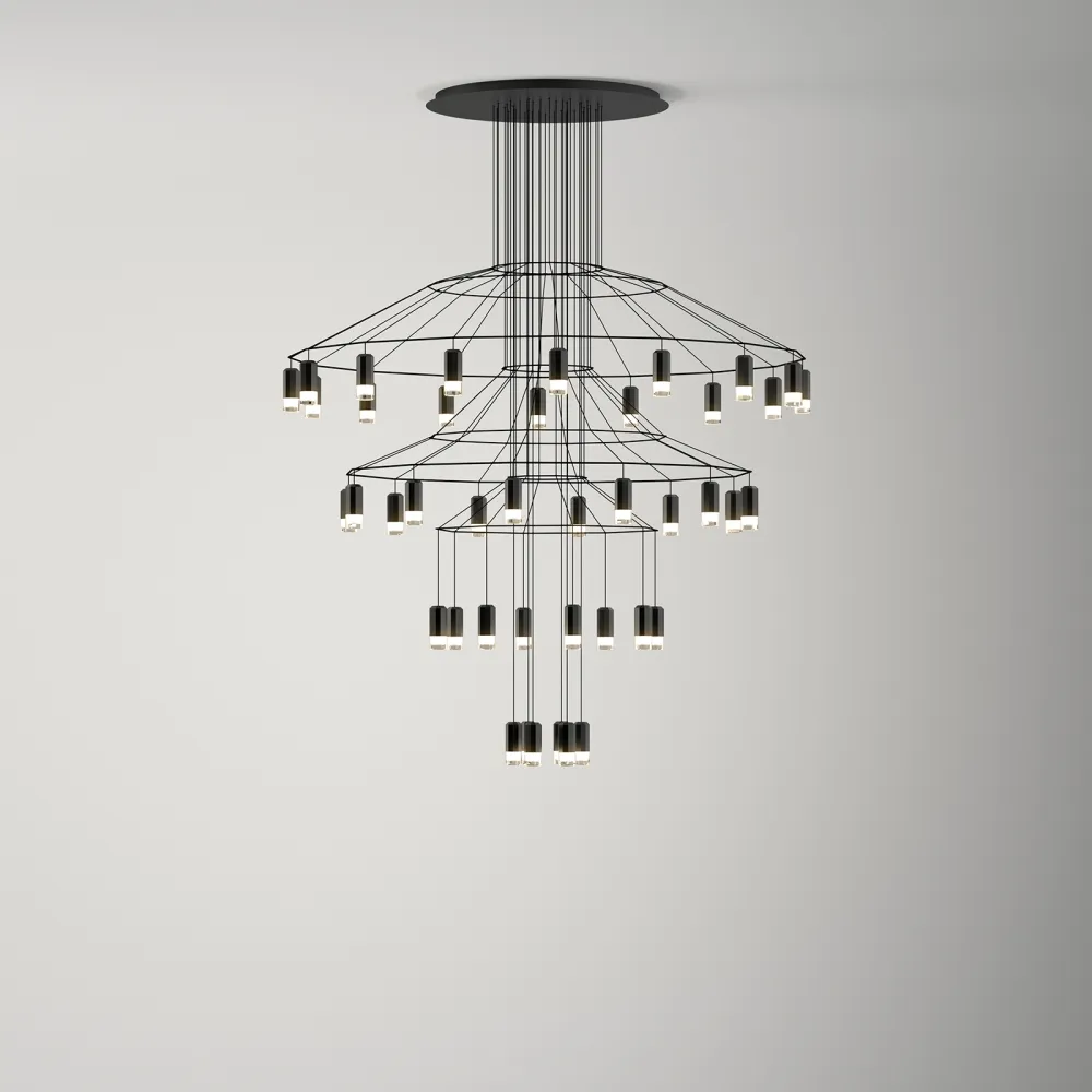 Lamp Suspension Vibia wireflowChandelier 0376