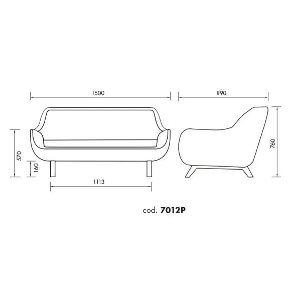 2 Seater Sofa Alma Design X Big Too