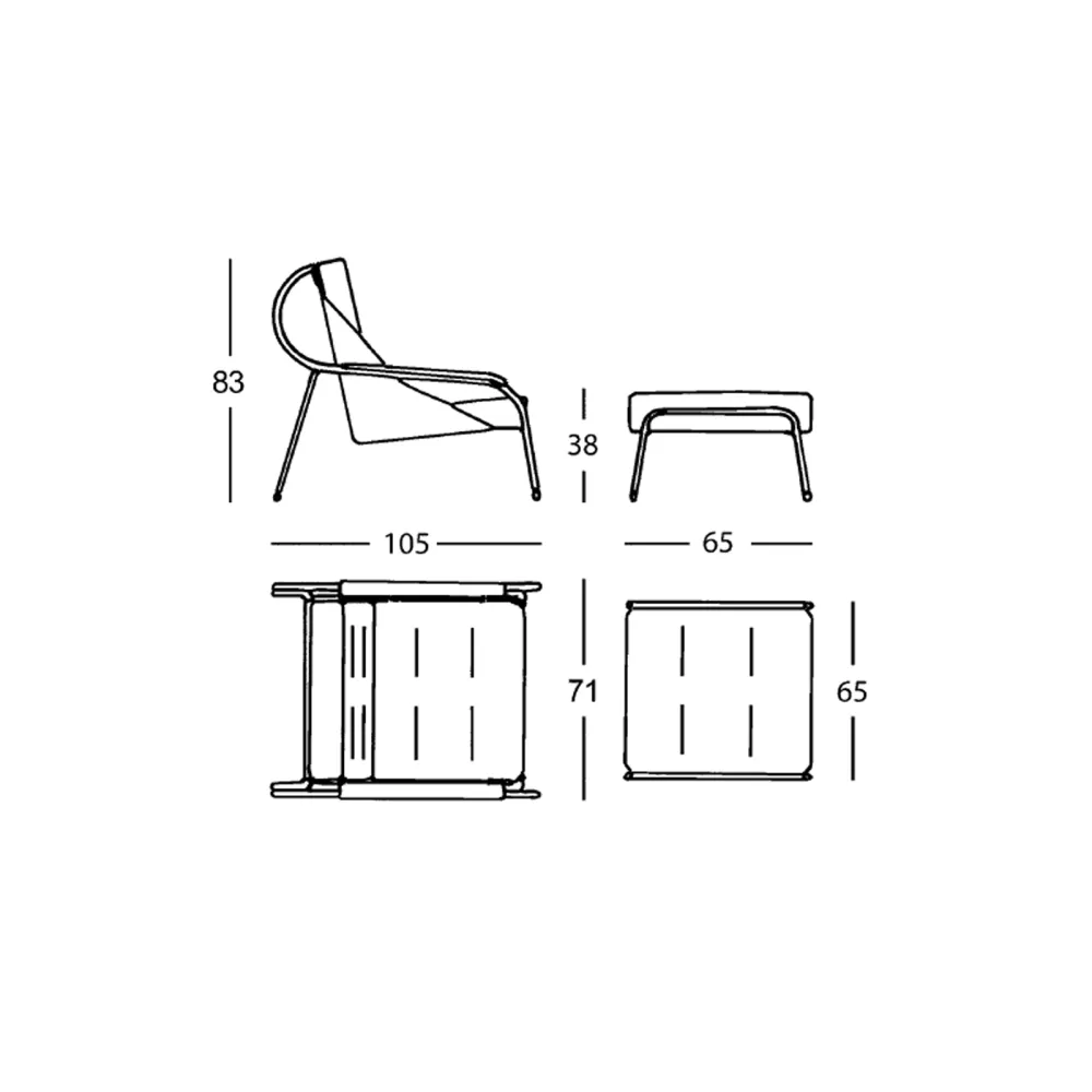 Zanotta Maggiolina Chaise longue
