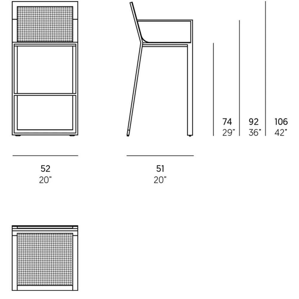 High Stool GandiaBlasco Blau
