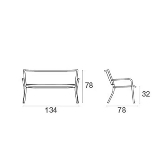 2-Sitzer-Sofa Emu Athena