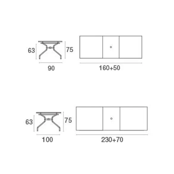 Extendable table Emu Athena