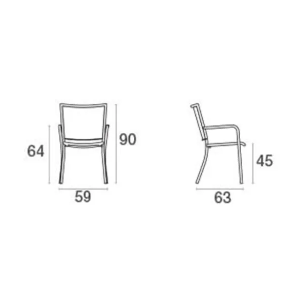 Armchair with armrests Emu Athena