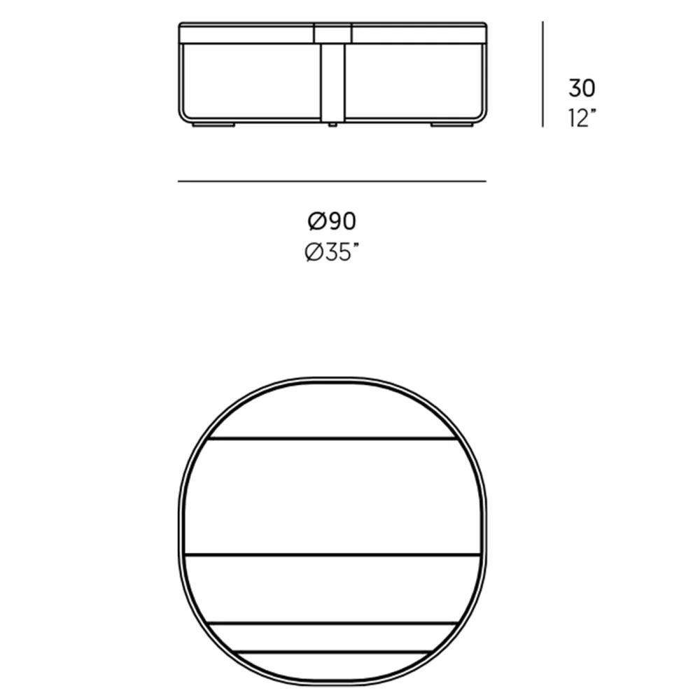 Mesa de centro redonda GandiaBlaso Flat