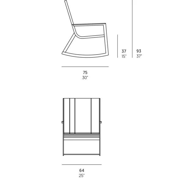 Rocking chair GandiaBlasco Flat