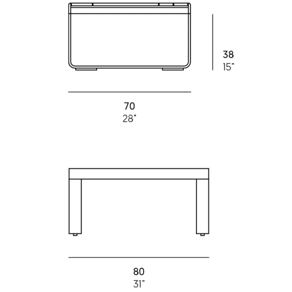 Coffee table Club GandiaBlasco Flat
