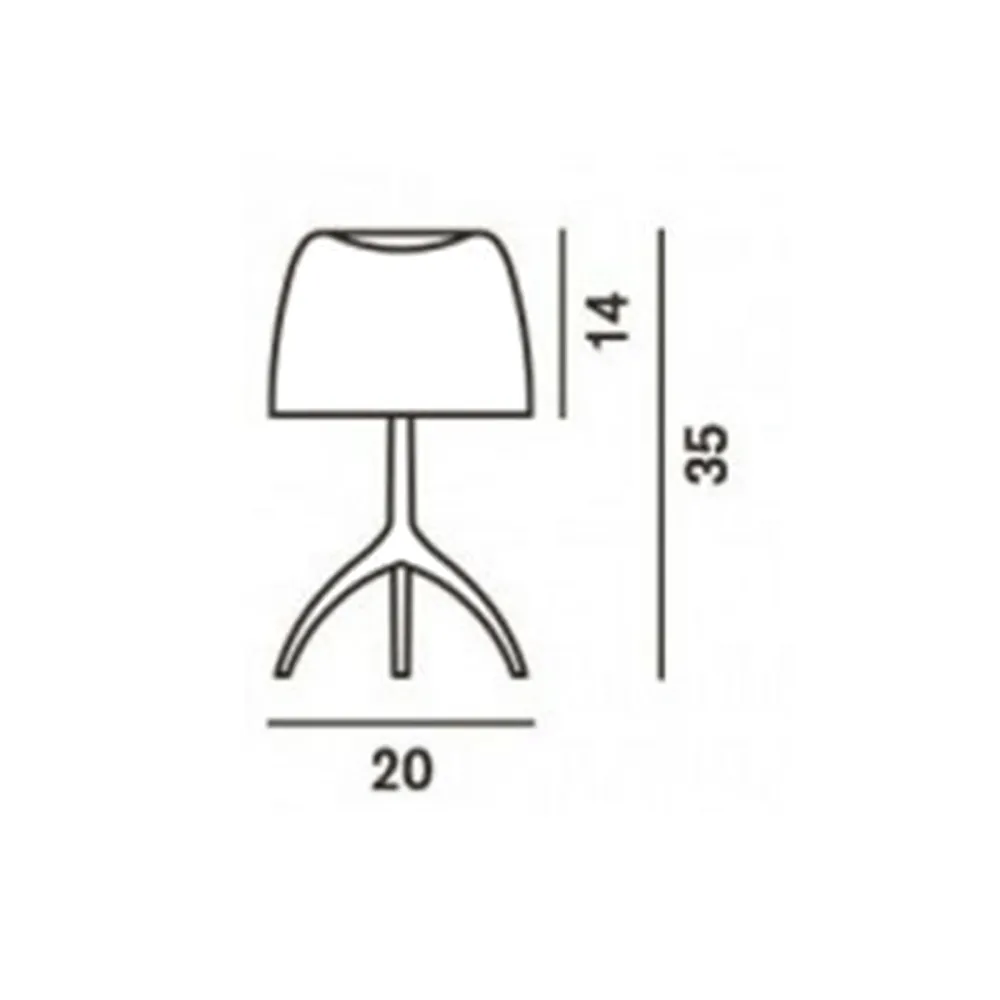 Lámpara de mesa pequeña Foscarini Lumiere