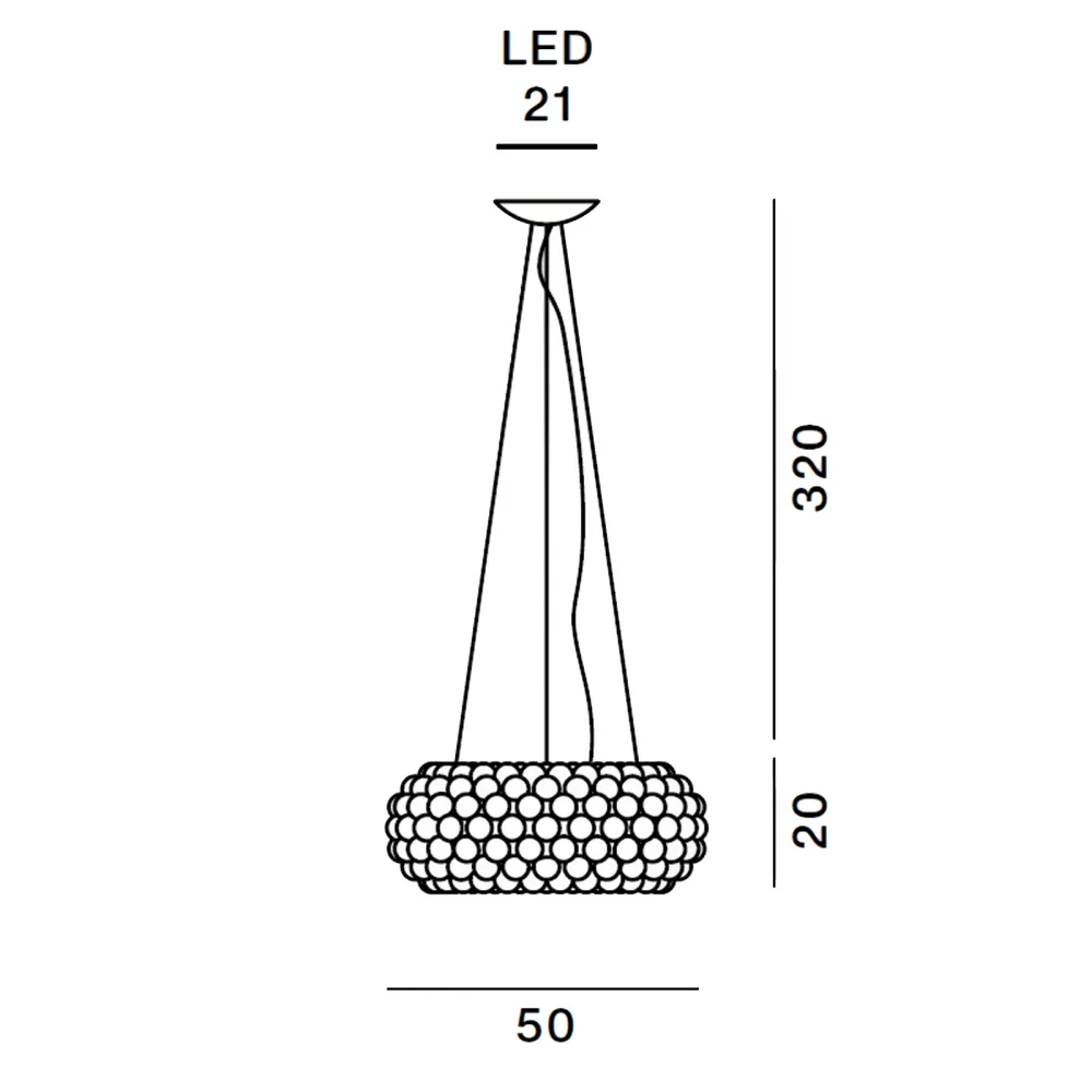Lampe suspension Foscarini Caboche