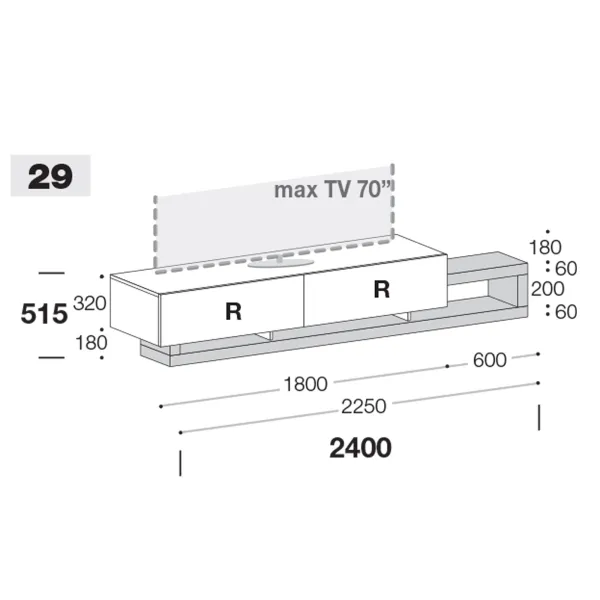 Fernsehtisch Sangiacomo Lampo Sp60 29 2