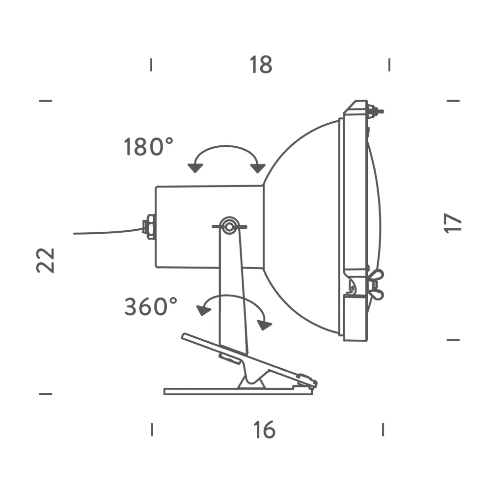 Lámpara de mesa Nemo Projecteur 165 Clip - Calibre