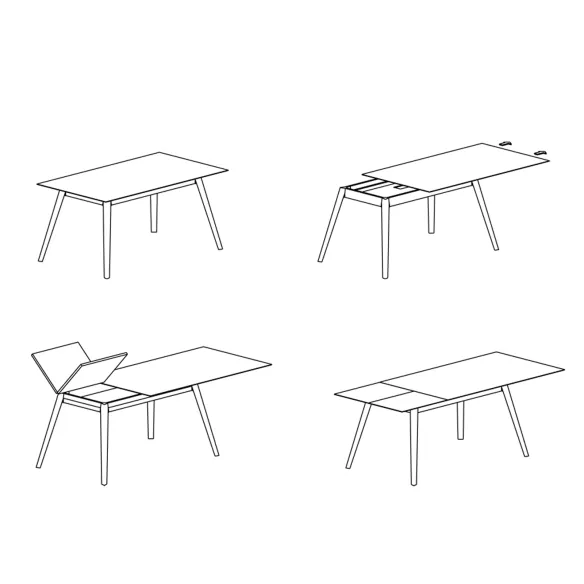 Table extensible en bois Treku Aise