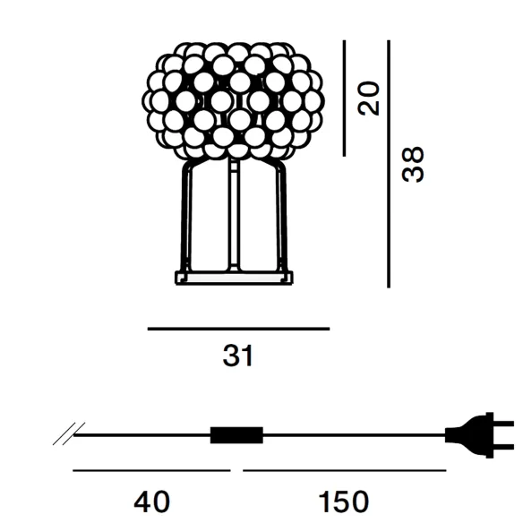 Lampe de table Foscarini Caboche Plus