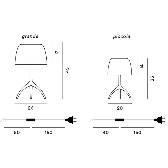 Lampada da tavolo Foscarini Lumiere 30th