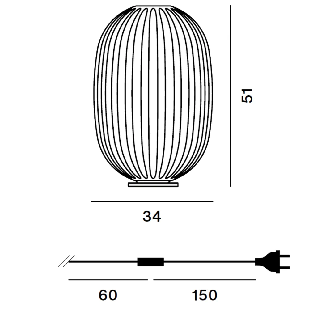 Lampe de table Foscarini Plass Media