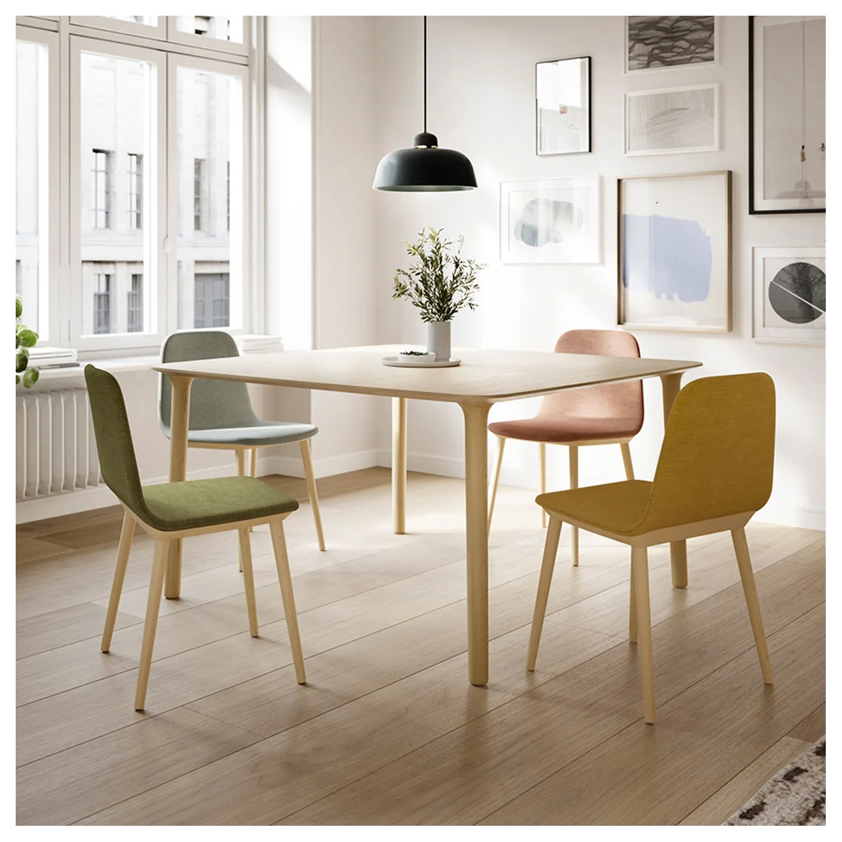 Table Treku Roll Barthome, Rolling Dining Table Chairs