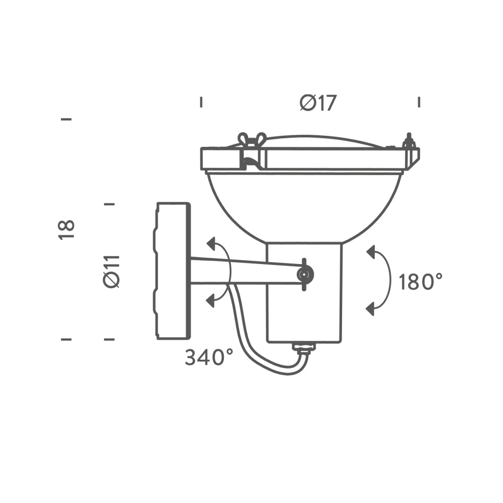 Wall - Ceiling Lamp Nemo Projecteur 165