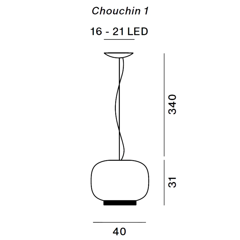 Lampe à suspension Foscarini Chouchin Reverse 1