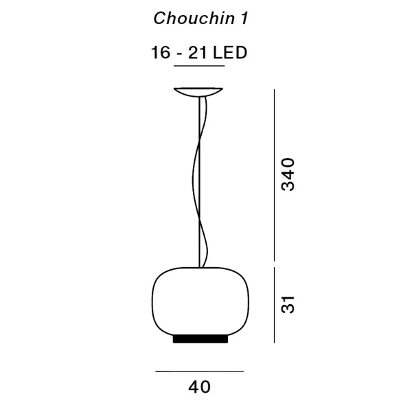 Lámpara de suspensión Foscarini Chouchin Reverse 1