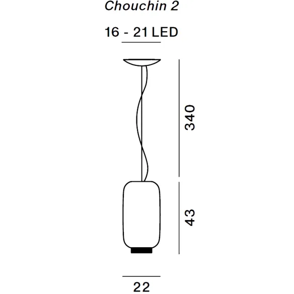 Lampada a sospensione Foscarini Chouchin Reverse 1