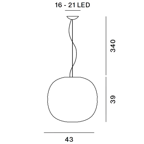 Lampada a sospensione Foscarini Gem