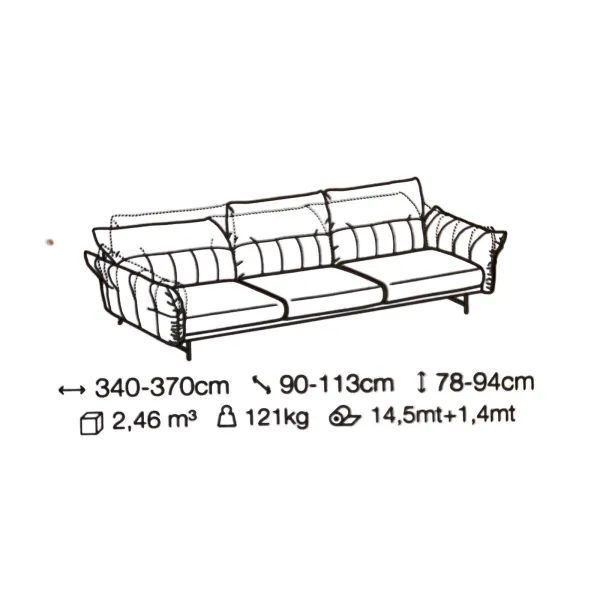 3-Sitzer Extra -Sofa DiTre Italia On_Line 2