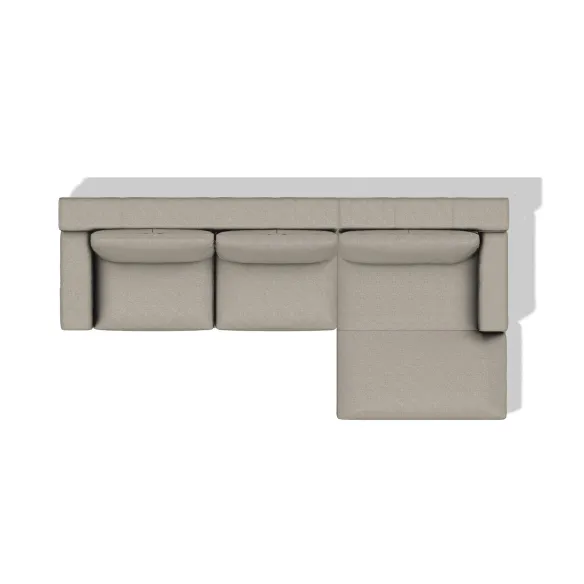 Sofa with Chaise Longue Ditre Italia Dalton Low