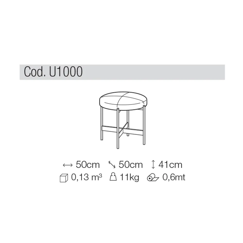 Round pouf Ditre Italia Erys