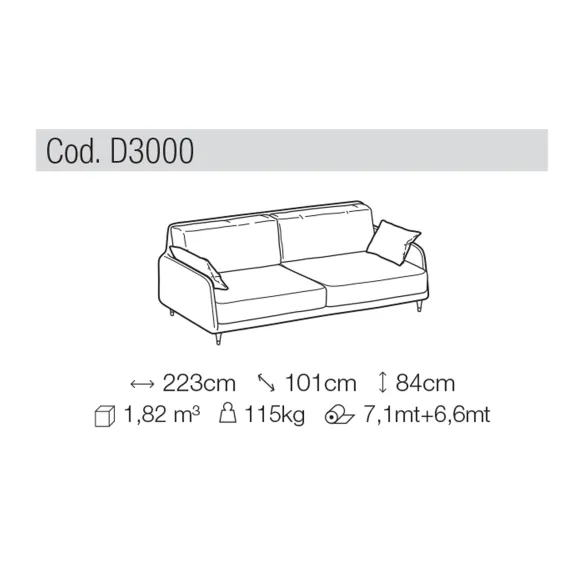 3-Sitzer-Sofa Ditre Italia Elliot