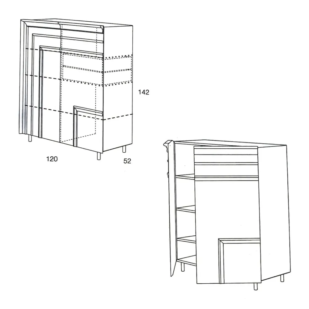 Cupboard Minottiitalia Gessolina