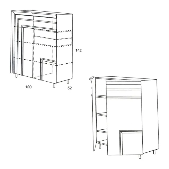 Cupboard Minottiitalia Gessolina