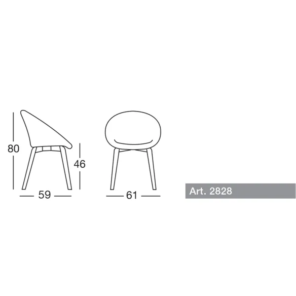Fauteuil SCAB Design Natural Giulia Pop