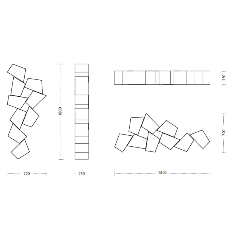 Ronda Design W Su line Bookcase