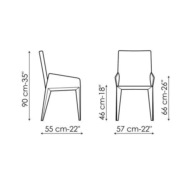 Sedia Bonaldo Miss Filly up  con gambe rivestite 2