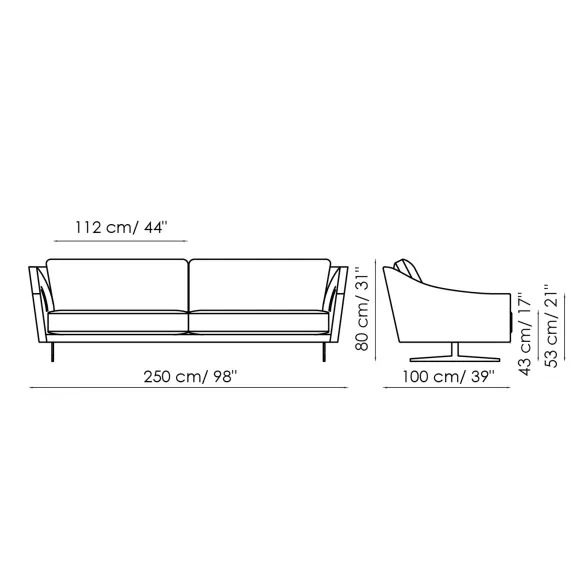 3 Seater Sofa Bonaldo Skid