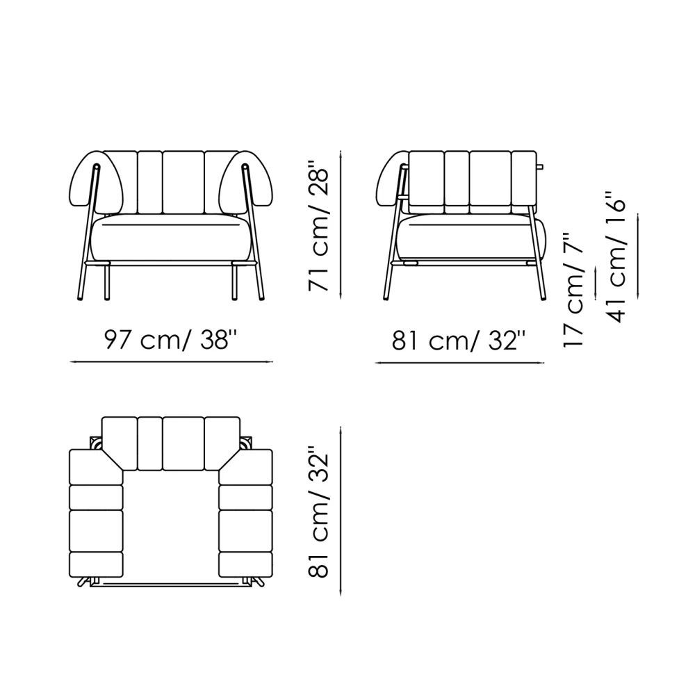 Armchair Bonaldo Tirella
