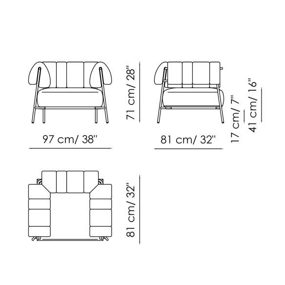 Armchair Bonaldo Tirella