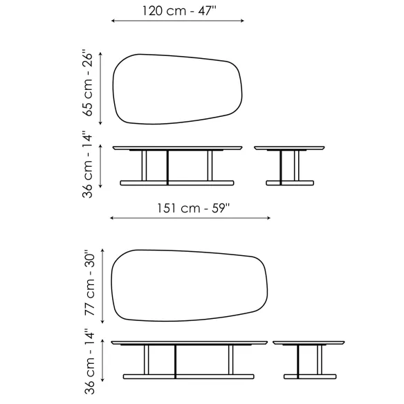 Petite table Bonaldo Kumo