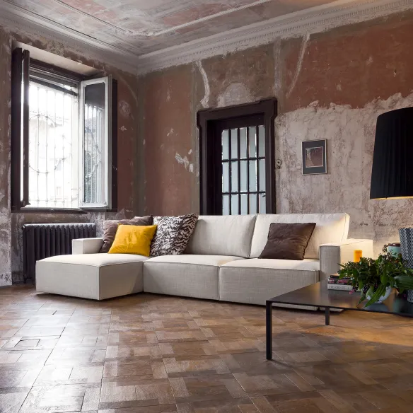 Sofá con chaise longue Flexteam Genius Gold