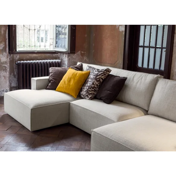 Sofa mit Chaiselongue Flexteam Genius Gold