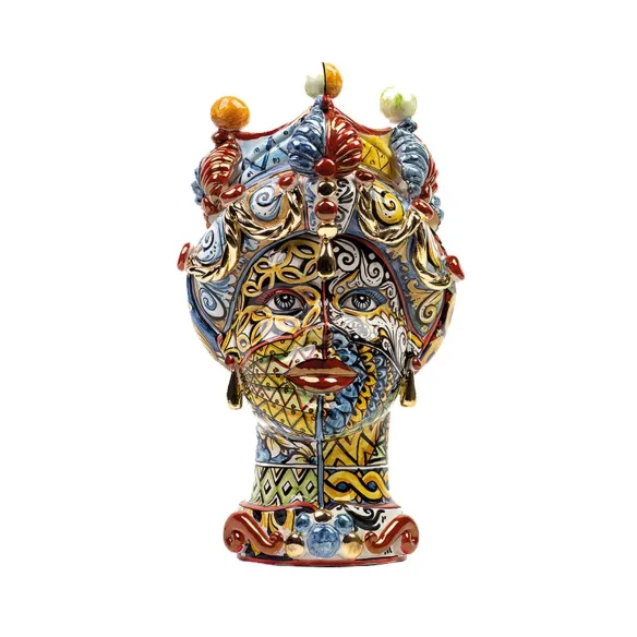 Sicilian Ceramics of Caltagirone "Testa di moro" Lady Sicilian Art