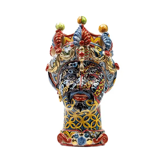 Céramique sicilienne de Caltagirone "Testa di moro" Man Sicilian Art